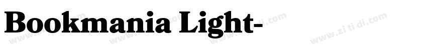 Bookmania Light字体转换